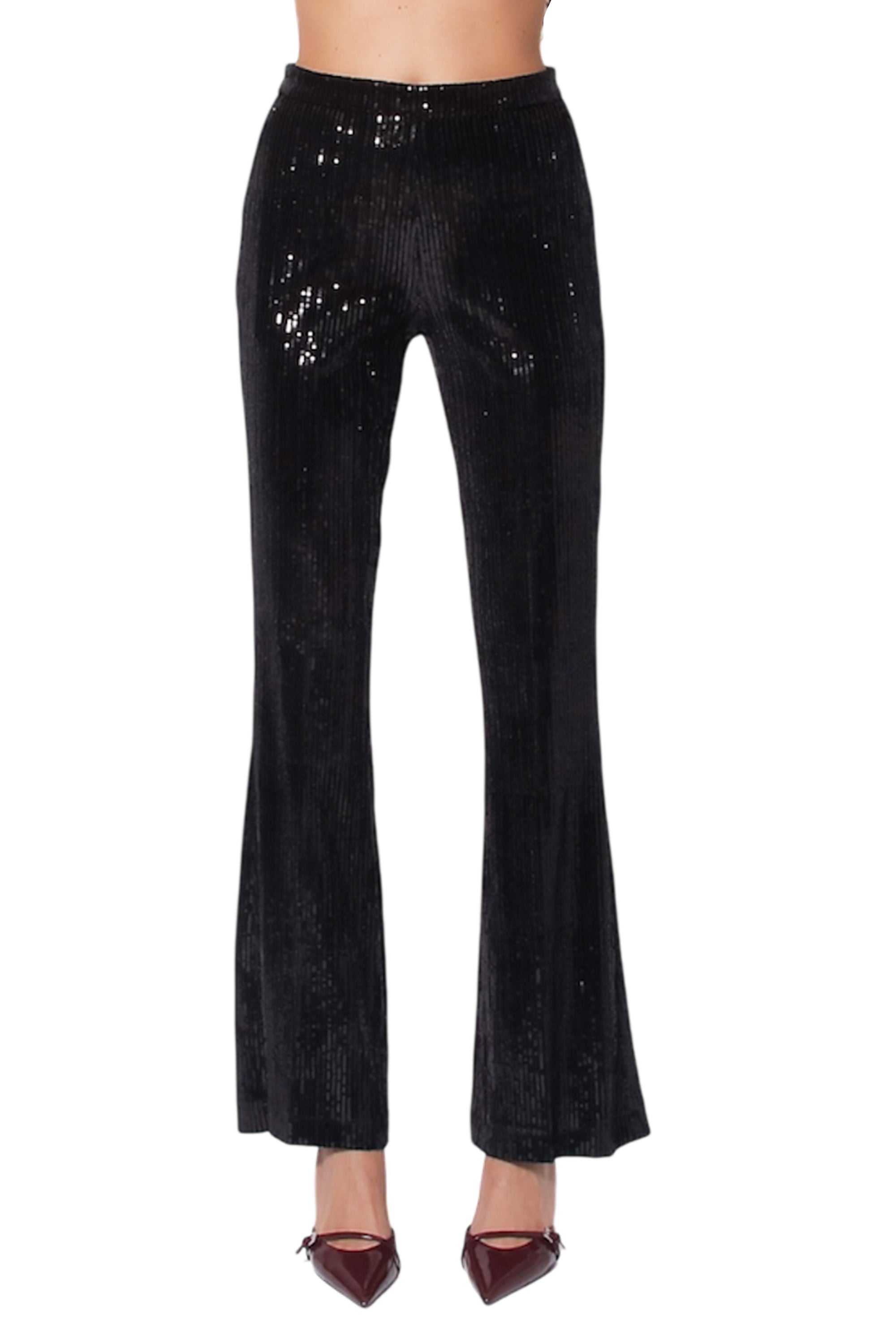 PANTALONE ZAMPA CINIGLIA CON PAILLETTES