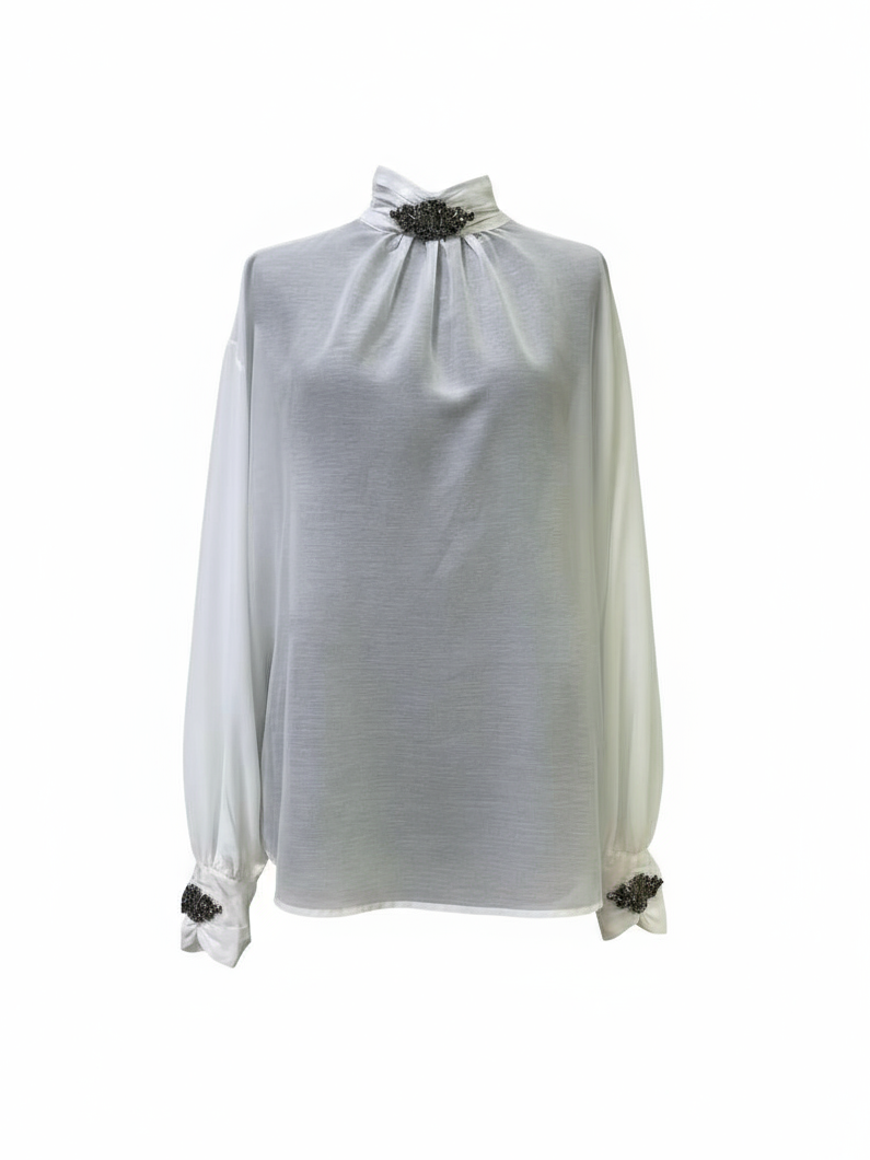 CAMICIA BLUSA IN MISTO SETA