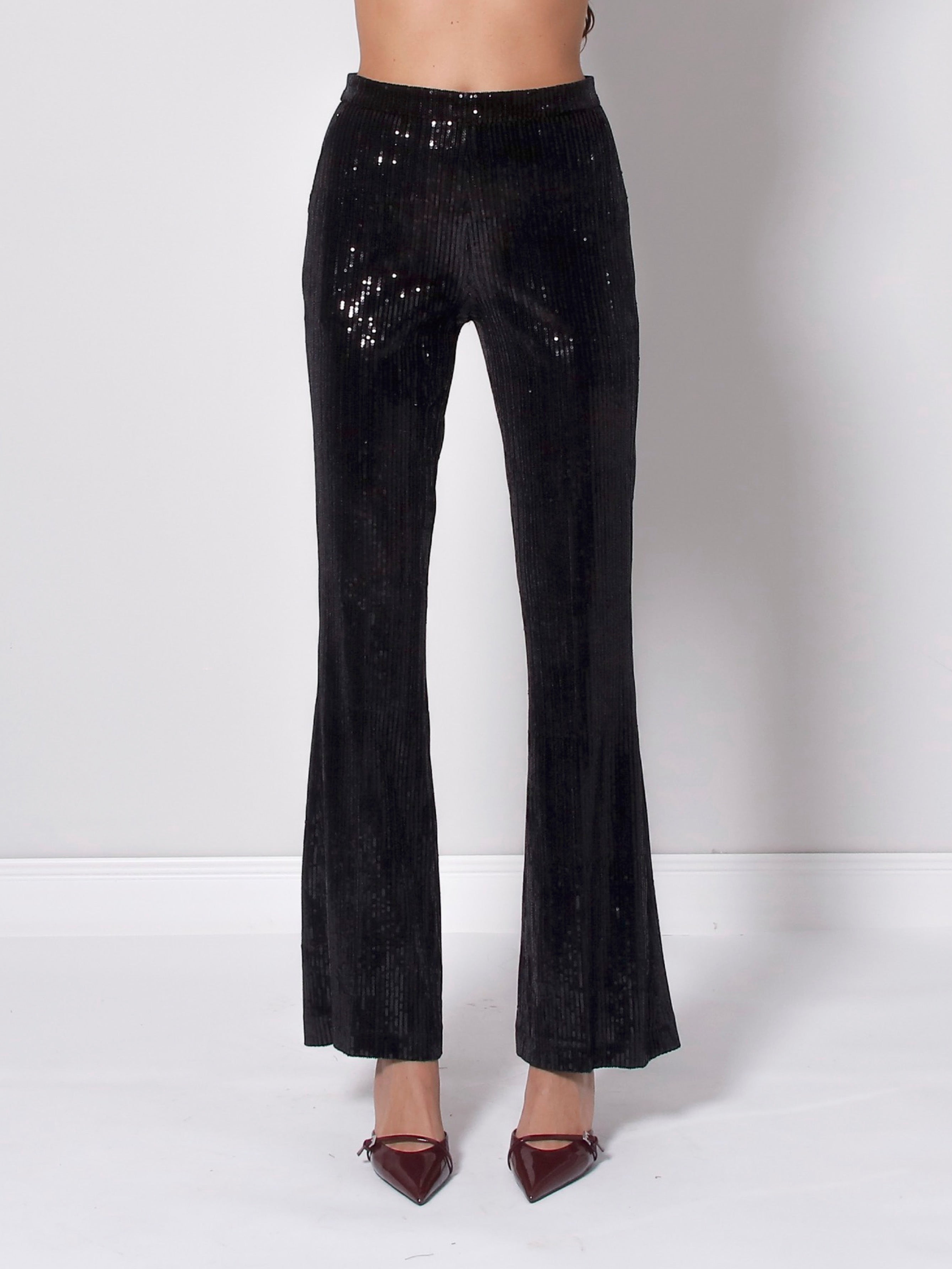 PANTALONE ZAMPA CINIGLIA CON PAILLETTES