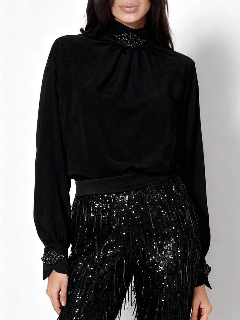 CAMICIA BLUSA IN MISTO SETA