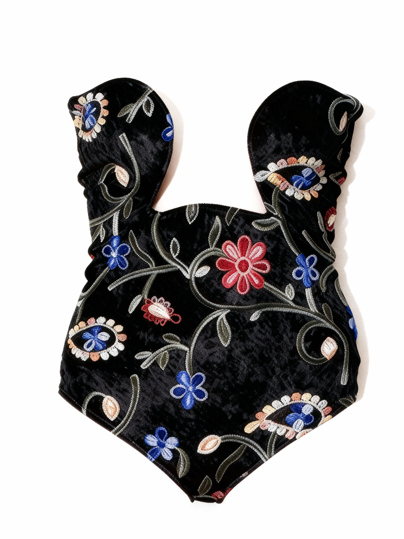 BODY CINIGLIA RICAMATA