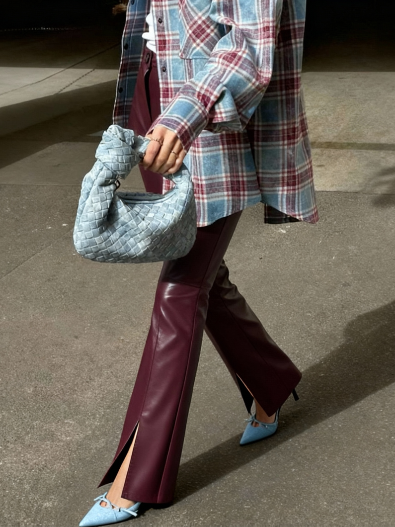 PANTALONE ZAMPA ECOPELLE