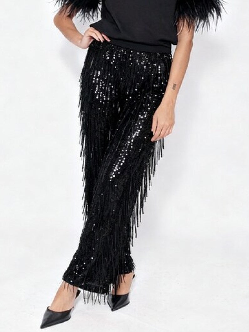 PANTALONE DRITTO PAILLETTES